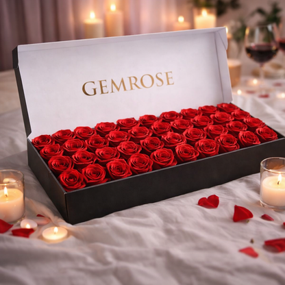 GEMROSE Özel Gül Kutusu 27'li